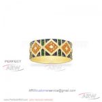 AAA Fake APM Monaco Yellow Gold Multi-Color Sapphire Ring 